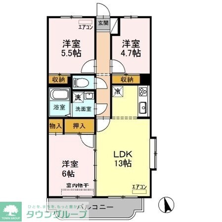 グランディールの物件間取画像